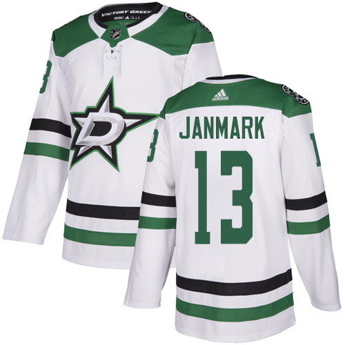 Adidas Dallas Stars #13 Mattias Janmark White Road Authentic Youth Stitched NHL Jersey->youth nhl jersey->Youth Jersey